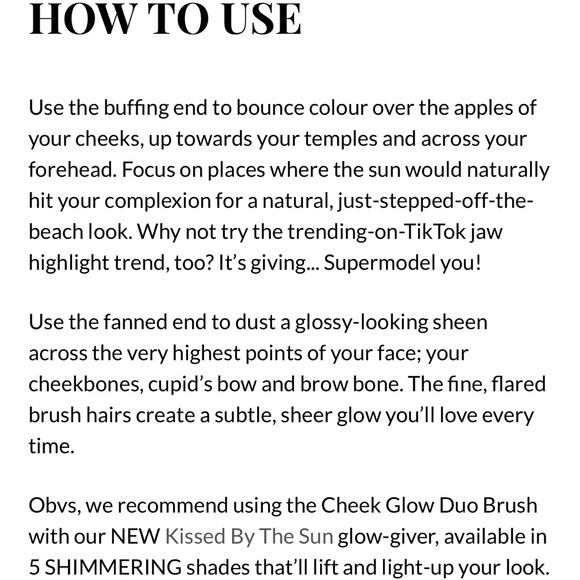 ICONIC London Cheek Glow Duo Brush 🪞 NEW IN BOX Blush Bronzer - Picture 4 of 4